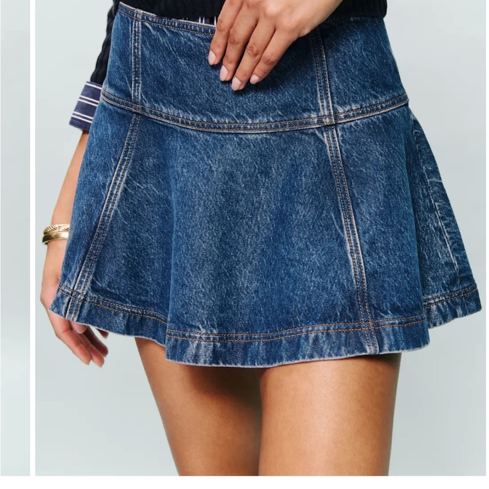 Reformation Bentley denim mini skirt